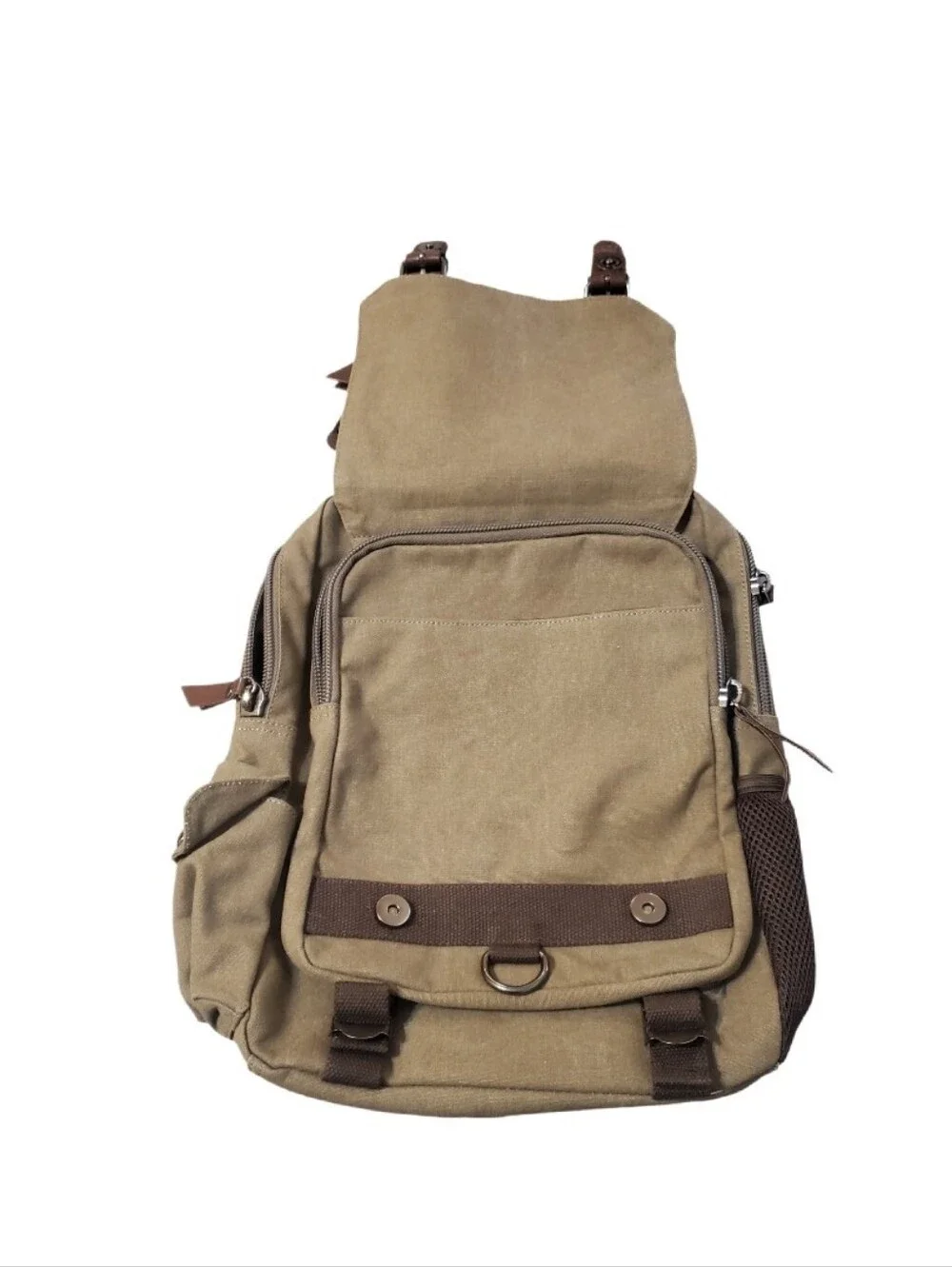 Canvas Travel Briwn Backpack Casual  Sling Bag Stylish Unisex School Backpack